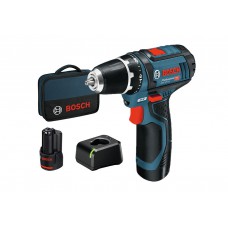 BOSCH GSR 12V-15 gręžtuvas - suktuvas 2x2 Ah